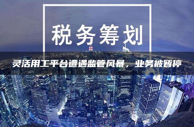 灵活用工平台遭遇监管风暴，业务被暂停