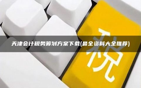 天津会计税务筹划方案下载(最全资料大全推荐)