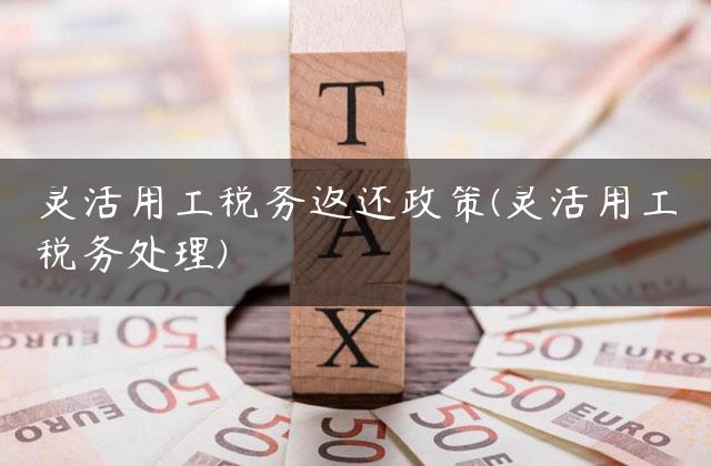 灵活用工税务返还政策(灵活用工税务处理)